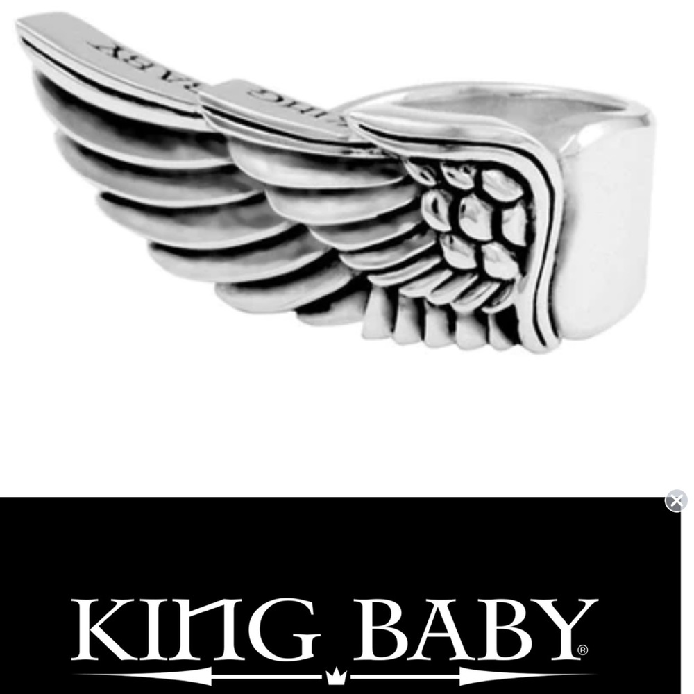 King Baby large wing ring SS .925. Purchased $625.  ALL OFFERS CONSIDERED *